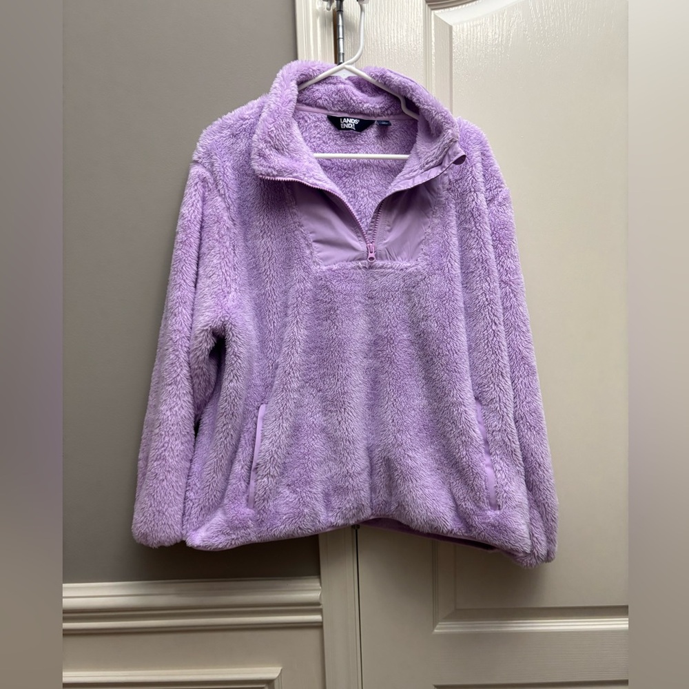 Land’s End half zip cozy sherpa fleece